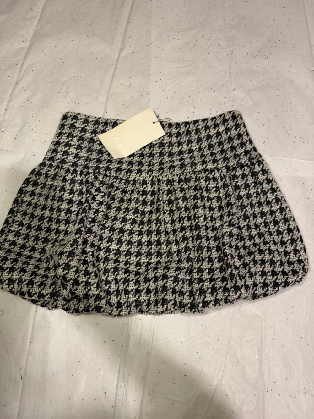 Zara Black and White Mini Skirt